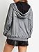 Women's Hooded Zipper Color Block Sweatshirt