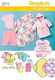 Simplicity Sewing Pattern 3711 Babies Separates, A (XXS-XS-S-M-L)