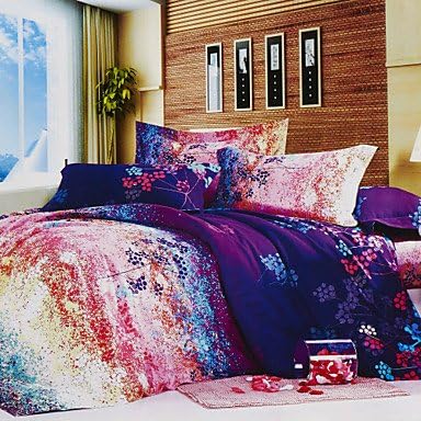 Duvet Cover,4-Piece Modern Style Abstract Pattern