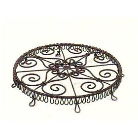Ornate wire French vintage style trivet for kitchen or dining room by Comptoir de Famille