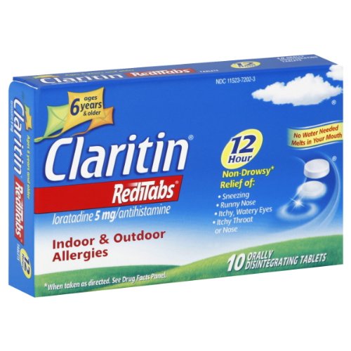 Claritin RediTabs Allergies, Indoor & Outdoor, 5 mg, Orally Disintegrating Tablets, 10 ct.