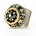 Ayala Bar Fabrics Ring - Hip Collection in Antique Gold and Black - Wide Band #8061W AYR OLR