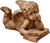 Eigenschaften Hofgarten  / Engel liegend mit Buch; braun-antique H 25 Länge 38 cm