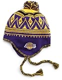 NBA Men's Tassel Knit Hat - Ke80Z, Los Angeles Lakers, One Size, Purple/gold/black , Los Angeles Lakers , Purple/Gold/Black