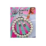 50's Pearl Necklace and Earrings Set Adult