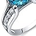 London Blue Topaz Solitaire Style Ring Sterling Silver 2.25 Carats Sizes 5 to 9