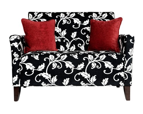 angelo:HOME Sutton Loveseat Black and White Vine