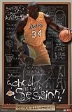 (22x35) Los Angeles Lakers Shaquille O'Neal School is Now in Session Sports Poster Print