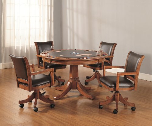 Parkview 5 Piece Game Table Set w/ Caster Game Chairs