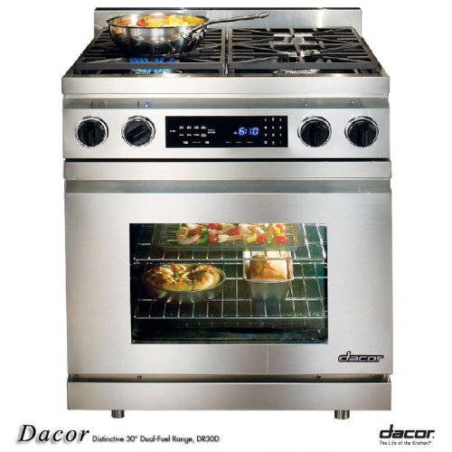 Dacor DR30DING 30 ProStyle Slidein DualFuel Range with 4 Sealed