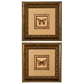 Set of 2 Crackled Butterfly Wall Decor