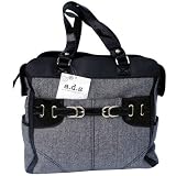 AD Sutton & Sons Herringbone Diaper Bag Black
