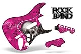 Rock Band Guitar Skin, Fits Xbox 360 / PS3 (Stratocaster Guitar) BoneCollector - Pink