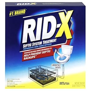 RID-X Septic Tank System Treatment, 4 Month Supply Powder, 39.2 Ounce