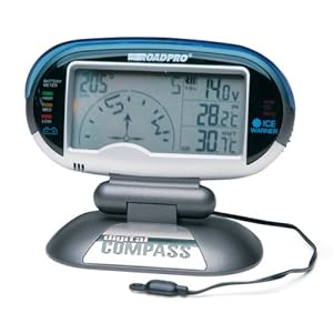 Roadpro Digital Compass, Inside & Outside Temperature, Voltage Meter and Ice Alert Roadpro Digital Compass, Inside & Outside Temperature, Voltage Meter and Ice Alert