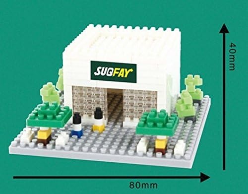 Otulet City Builder Series Fast Food Chains Hamburger Sandwich Shop Building Blocks Nano blocks Minifigure Diamond Building Set DIY Educational Toys Playset (with Otulet® FREE Brick Separator)