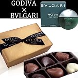 バレンタイン特別セット【BVLGARI　ブルガリ】アクア プールオム 5ml 【GODIVA(ゴディバ)】 ゴールド アソート (6粒入り) BVLGARI