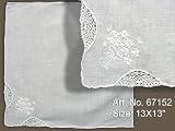 Lovely White Handkerchief with a Bouquet of Flowers