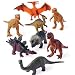 12 - Assorted Medium Sized Plastic Toy Dinosaurs Play set figures._s-1