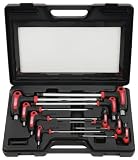 Produkt-Bild: KS Tools 151.8150 T-Griff-Innensechskant-Kugelkopf-Winkelstiftschl&uuml;sselsatz; 9-teilig; Spitze br&uuml;niert