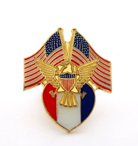 USA Flags Gold Eagle Red White And Blue Shield Patriotic Lapel Hat Pin PPM631