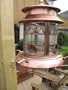 Aurora seeded glass birdfeeder - Antique Brass