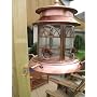 Aurora seeded glass birdfeeder - Antique Brass