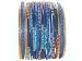 Beachcombers! Ethnic Glass Indian Bollywood Bangles Belly Dance Bracelets Set Navy Blue