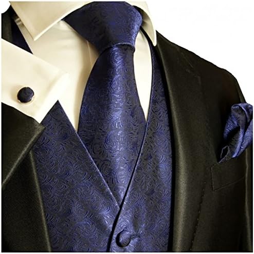 Paul Malone Wedding Vest Set Royal Blue L