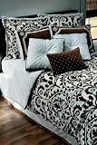 Rococo Comforter Set Queen Mocha/sky Blue