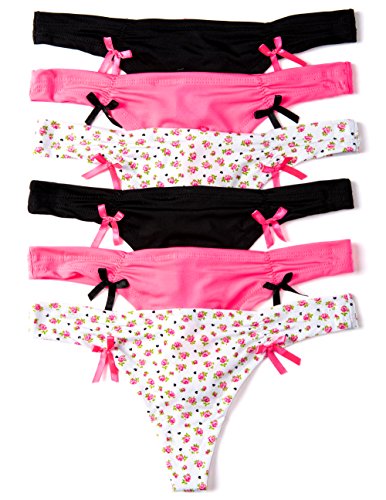 Caramel Cantina Ruched Hip Thong Panties in Assorted Colors & Patterns