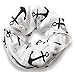Peach Couture All season Infinity Loop Scarves Bold Anchor Print White