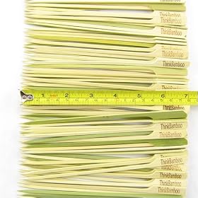 Click here to buy 10,000 Piece Case Pack of 7.1 Paddle Style Bamboo Skewers, 10bags X 100pc bag=1,000 pc box....