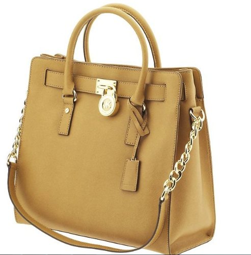 Michael Kors Hamilton Large Safiano Leather Tote Tan 30s2ghmt3l