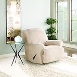 Sure Fit Stretch Suede Recliner Slipcover, Taupe