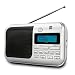 Dual DAB 4 Tragbarer Digitalradio (DAB+/UKW-Tuner, Kopfh�reranschluss) silber