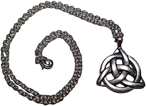 Lovely Celtic Triquetra Necklace in Antique Silver Toned Overlay