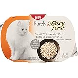 Purely Fancy Feast Natural White Meat Chicken Entree Cat Food, 2-Ounce Pouch, Pack of 10