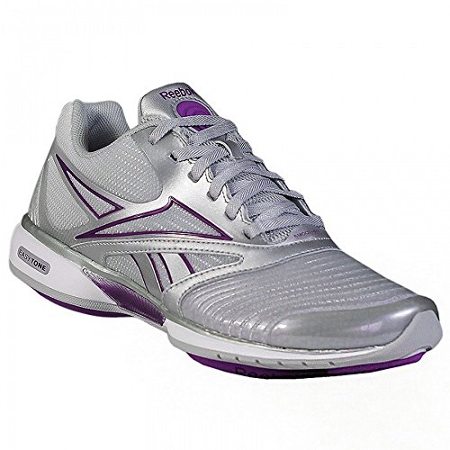 Reebok Women's Easytone Exclusive Toning Walking Shoe Silver White Purple