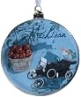Pack of 6 State of Michigan Glass Disk Christmas Ornaments 4.5"
