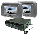 In Phase IVM7PKGREY 7 inch DVD Player and 2 Grey Headrest Screens Package