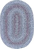 Lincoln Blue Ribbon Oval Braided Rug - 2x3'