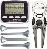 Colin Montgomerie - Ensemble cadeau - Marqueur électronique, fourche et tees
