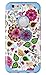 iPhone 6, DandyCase 2in1 Hybrid High Impact Hard Colorful Spring Flowers Pattern + Sky Blue Silicone Case Cover for Apple iPhone 6 (4.7