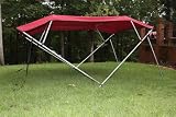 New Burgundy Pontoon / Deck Boat Vortex 4 Bow Bimini Top 8' Long, 79-84