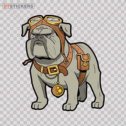 Decal Stickers Dog Guard Garage Door Laptope Motorbike Boat puppy fierce teeth playing (5 X 4,32 Inches) Fully Waterproof Printed vinyl sticker