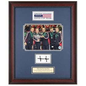 Team USA - 2007 Davis Cup - Framed 8x10 Photograph with Net Piece
