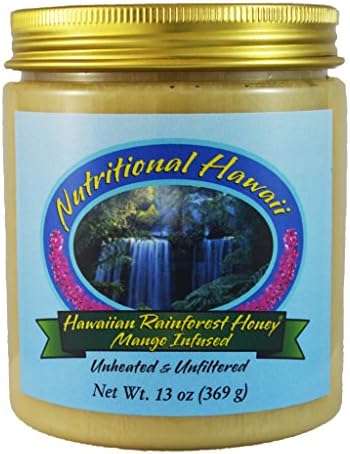 Mango Infused Hawaiian Rainforest Honey, 13 Ounce (Raw Honey)