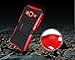 Galaxy J3 Case, Galaxy Amp Prime Case, Galaxy Express Prime Case, OEAGO Tough Rugged Dual Layer Plastic Impact Defender Cover with Kickstand for Samsung J3 (2016) / Amp Prime/Express Prime - Red