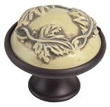 Atlas Homewares 248-I/O 1-1/2-Inch Bordeaux Knob, Ivory/Bronze